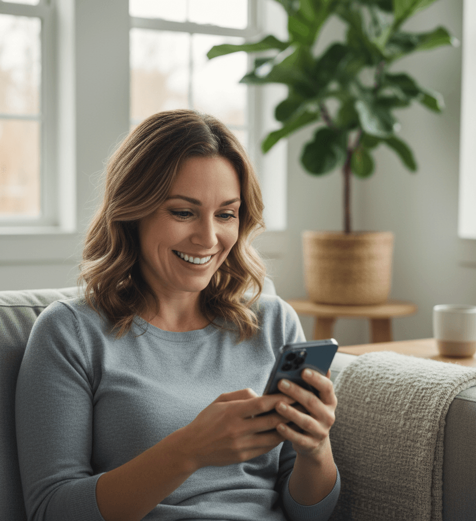 Klant dient schademelding in via mobiel apparaat